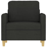 Sofa Chair Black 60 cm Fabric - Side View
