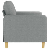 2-Seater Sofa Light Grey 120 cm Fabric - Top-Down View