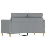 2-Seater Sofa Light Grey 120 cm Fabric - 45-Degree Angle