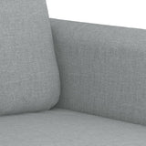 2-Seater Sofa Light Grey 120 cm Fabric - Rear View
