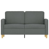 2-Seater Sofa Dark Grey 120 cm Fabric