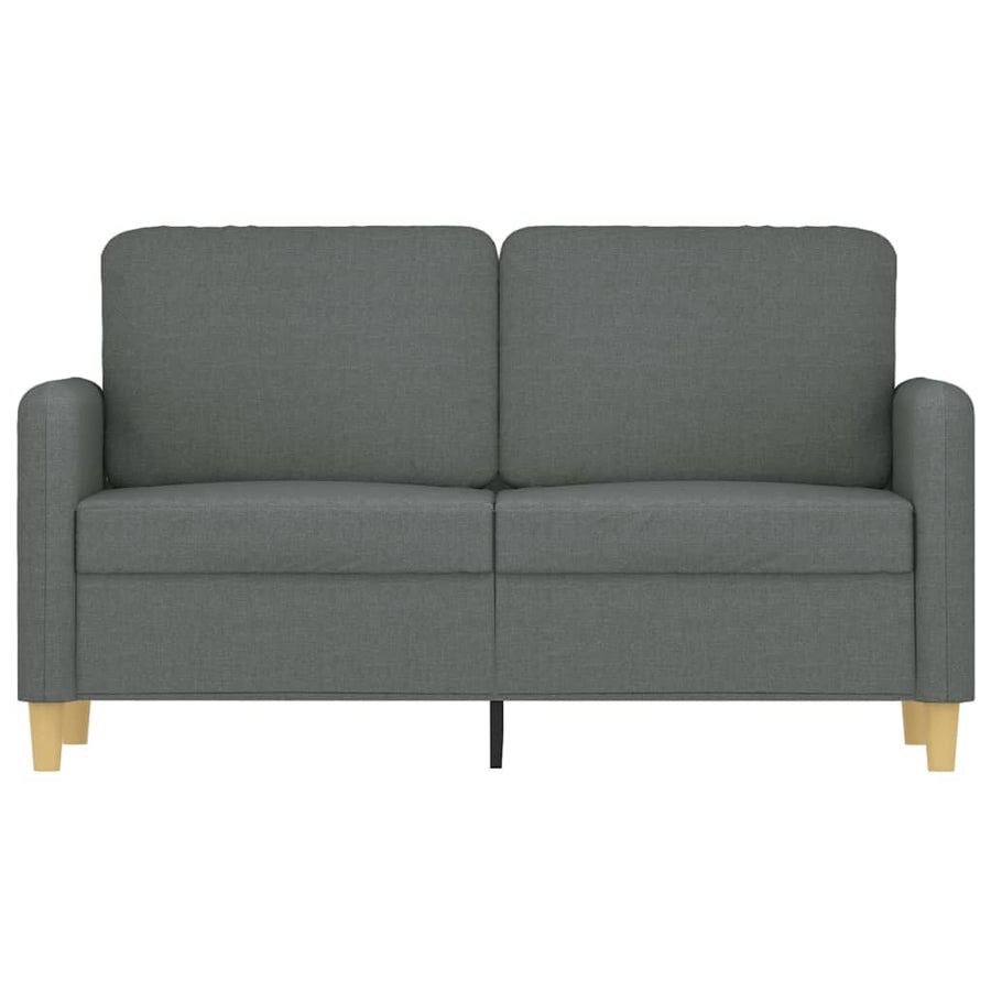 2-Seater Sofa Dark Grey 120 cm Fabric