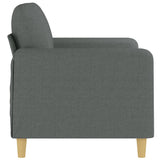 2-Seater Sofa Dark Grey 120 cm Fabric - Top-Down View