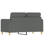 2-Seater Sofa Dark Grey 120 cm Fabric