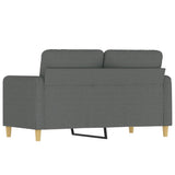 2-Seater Sofa Dark Grey 120 cm Fabric - 45-Degree Angle
