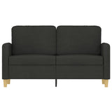2-Seater Sofa Black 120 cm Fabric