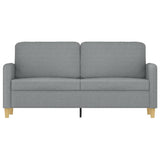 2-Seater Sofa Light Grey 140 cm Fabric