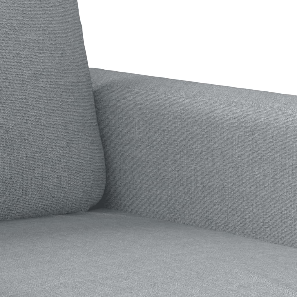 2-Seater Sofa Light Grey 140 cm Fabric