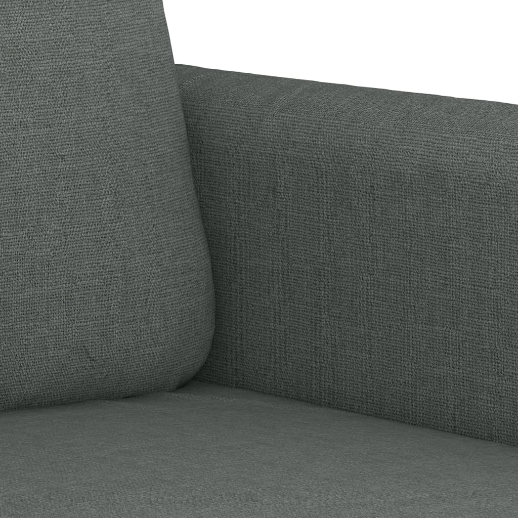 2-Seater Sofa Dark Grey 140 cm Fabric