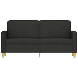2-Seater Sofa Black 140 cm Fabric