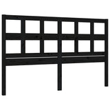 Bed Frame without Mattress Black 150x200 cm Solid Wood