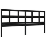 Bed Frame without Mattress Black 183x203 cm King Solid Wood