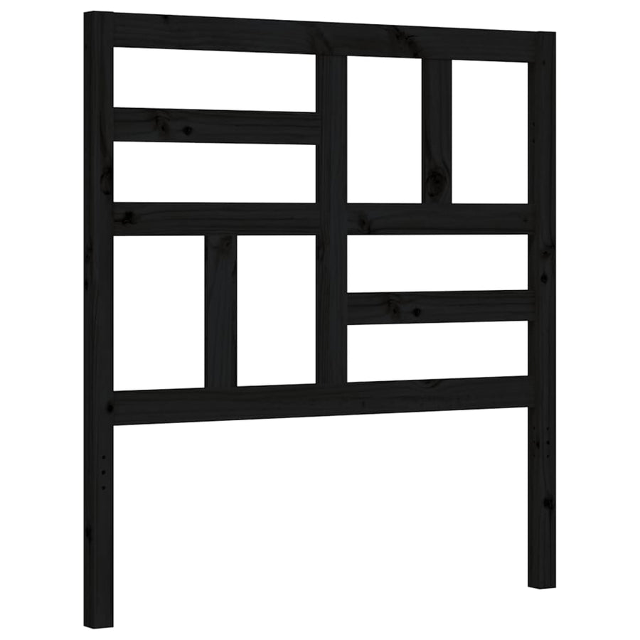 Bed Frame without Mattress Black 90x190 cm Solid Wood