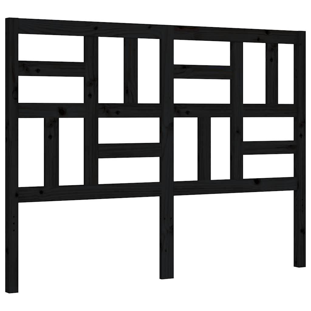 Bed Frame without Mattress Black 135x190 cm Solid Wood