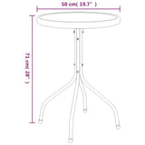 3 Piece Garden Dining Set Black Steel - Extra Image