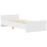 Bed Frame without Mattress White 90x190 cm Engineered Wood - Extra Image
