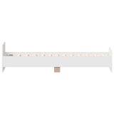 Bed Frame without Mattress White 90x190 cm Engineered Wood - Low Angle