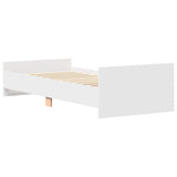 Bed Frame without Mattress White 90x190 cm Engineered Wood - Close-Up Angle