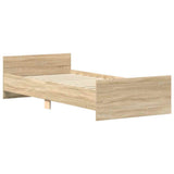 Bed Frame without Mattress Sonoma Oak 90x190 cm Engineered Wood - Extra Image