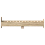 Bed Frame without Mattress Sonoma Oak 90x190 cm Engineered Wood - Low Angle