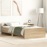 Bed Frame without Mattress Sonoma Oak 90x190 cm Engineered Wood