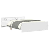 Bed Frame without Mattress White 150x200 cm - Front View