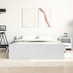 Bed Frame without Mattress White 150x200 cm