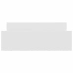 Bed Frame without Mattress White 150x200 cm