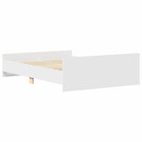 Bed Frame without Mattress White 150x200 cm - Rear View