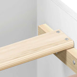 Bed Frame without Mattress White 150x200 cm - Low Angle