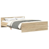 Bed Frame without Mattress Sonoma Oak 150x200 cm - Front View