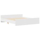 Bed Frame without Mattress White 183x203 cm King - Top-Down View