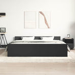 Bed Frame without Mattress Black 183x203 cm King, image 3
