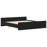 Bed Frame without Mattress Black 183x203 cm King - Extra Image