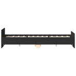Bed Frame without Mattress Black 183x203 cm King, image 6