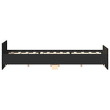 Bed Frame without Mattress Black 183x203 cm King - Low Angle