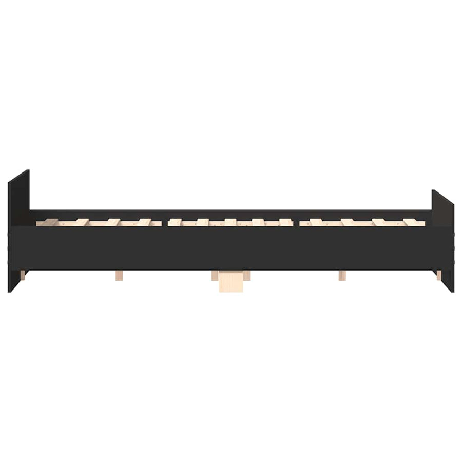 Bed Frame without Mattress Black 183x203 cm King, image 6