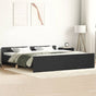 Bed Frame without Mattress Black 183x203 cm King