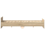 Bed Frame without Mattress Sonoma Oak 183x203 cm King - Rear View