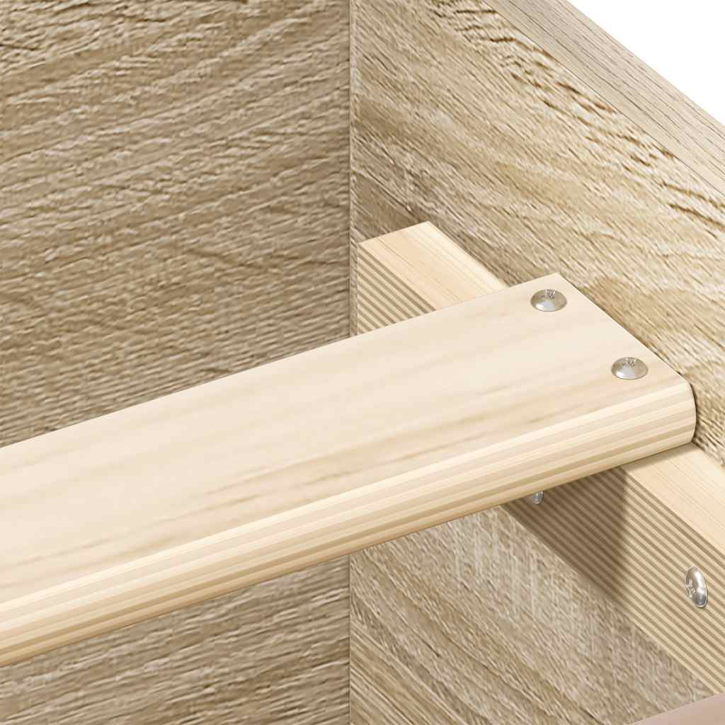 Bed Frame without Mattress Sonoma Oak 183x203 cm King