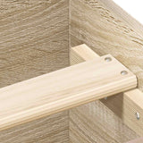 Bed Frame without Mattress Sonoma Oak 183x203 cm King - Low Angle