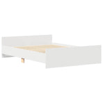 Bed Frame without Mattress White 135x190 cm