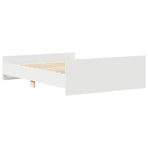 Bed Frame without Mattress White 135x190 cm