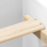 Bed Frame without Mattress White 135x190 cm - Low Angle