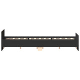 Bed Frame without Mattress Black 135x190 cm