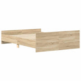 Bed Frame without Mattress Sonoma Oak 135x190 cm - Rear View