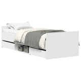 Bed Frame without Mattress White 90x190 cm - Front View