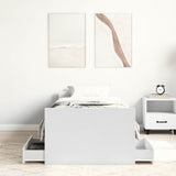 Bed Frame without Mattress White 90x190 cm