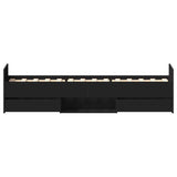 Bed Frame without Mattress Black 90x190 cm