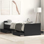 Bed Frame without Mattress Black 90x190 cm